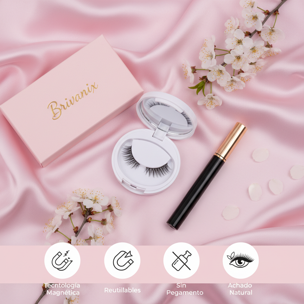 Set de Pestañas Magnéticas Brivanix - Flat lay